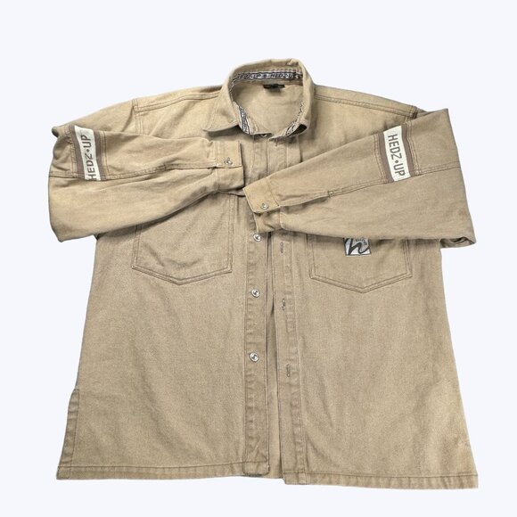 Hedz‎ Up Jacket Size Large Oversized Long Sleeve with pockets - Picture 1 of 12